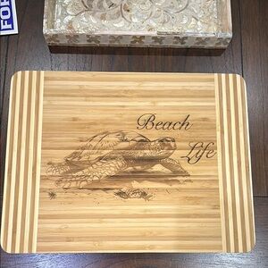 Tan and Brown Wooden Cutting Board for Kitchen Tools